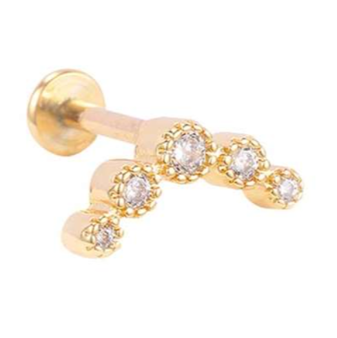 Piercing Cali - Acier inox Doré