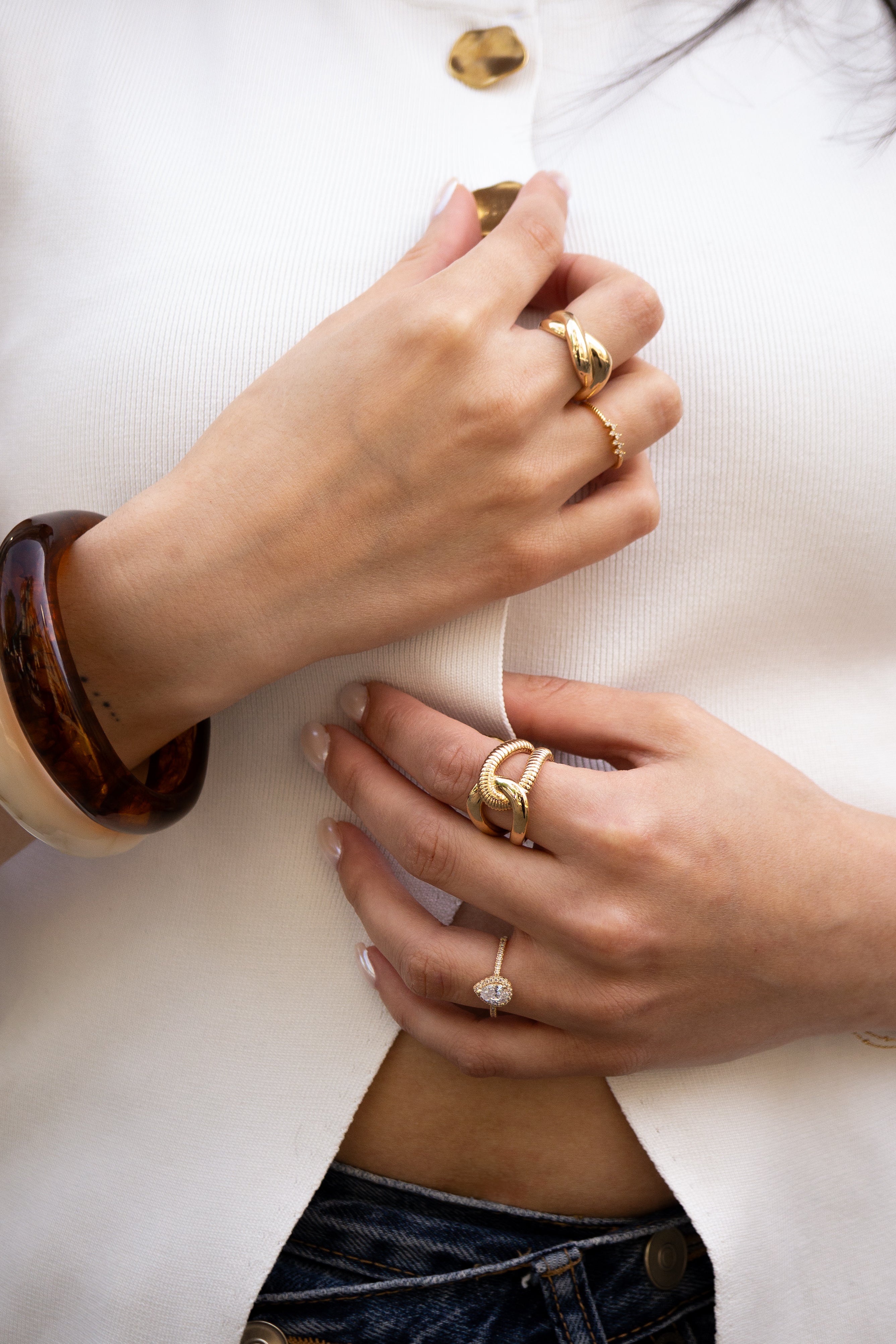 Bague Selma "Bi texture"