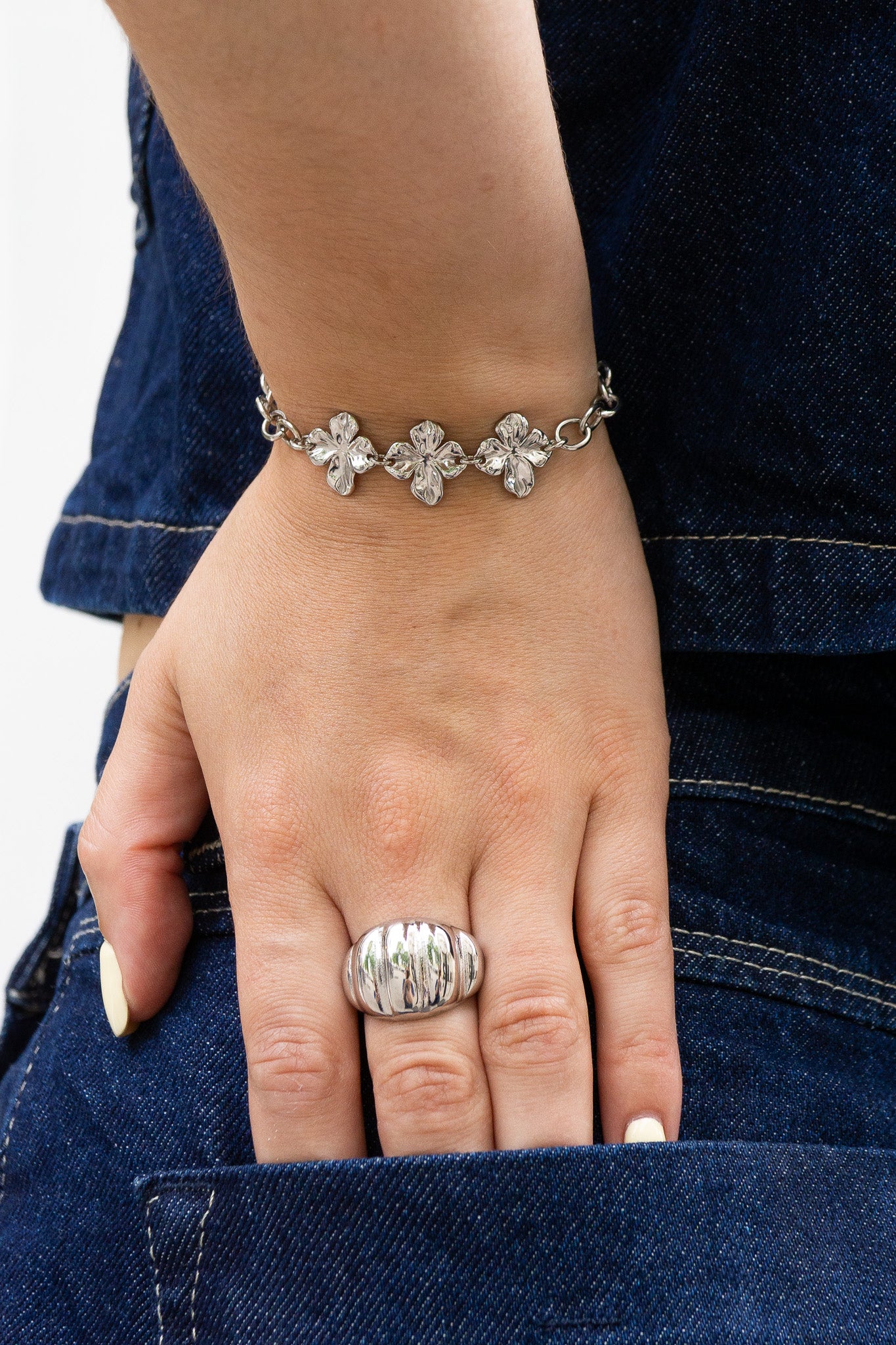 bracelet-leaf-argente-acier-inoxydable