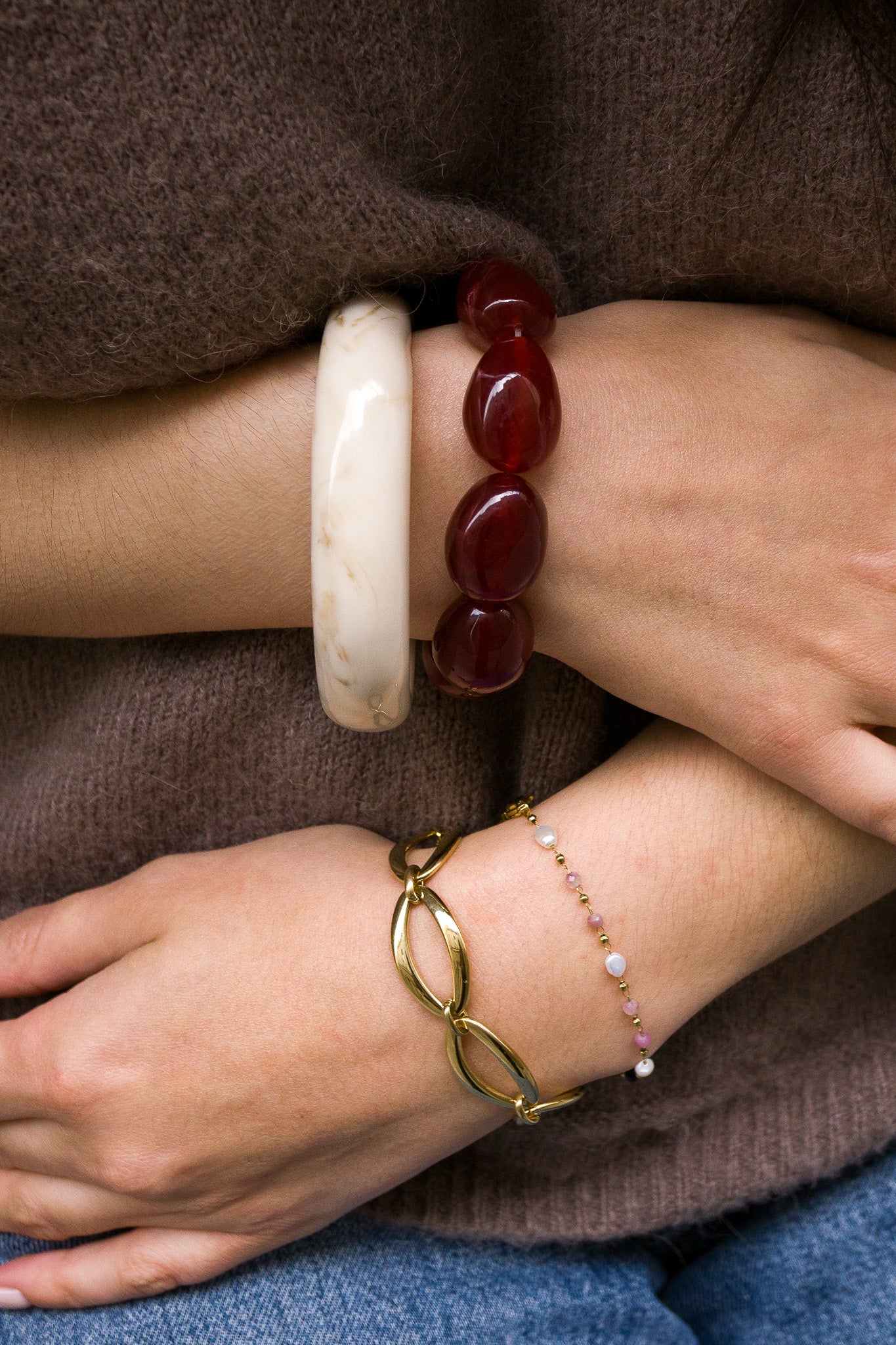 bracelet-bubble-bordeaux-oval-resine