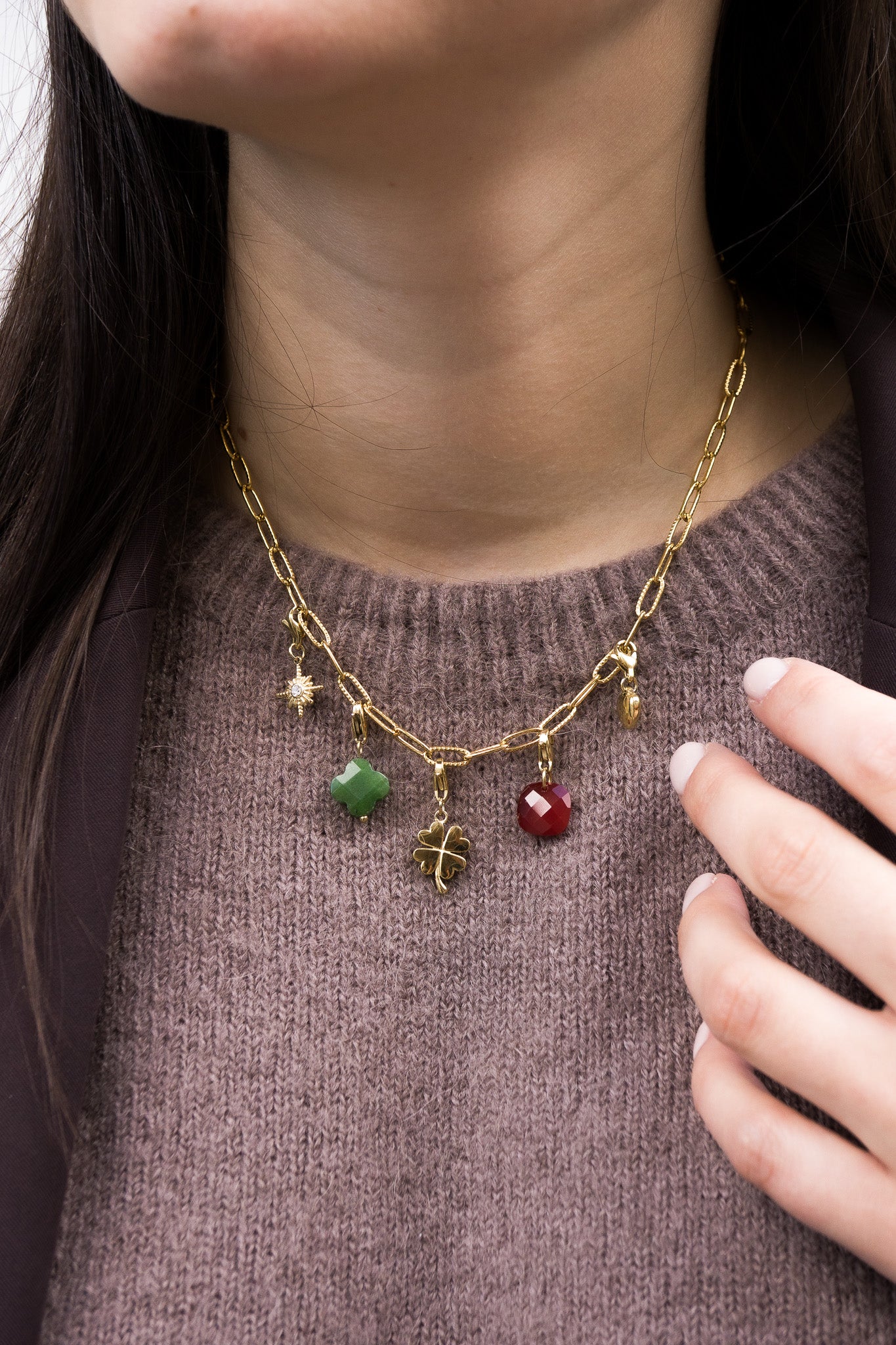 collier-charms-acier-inoxydable