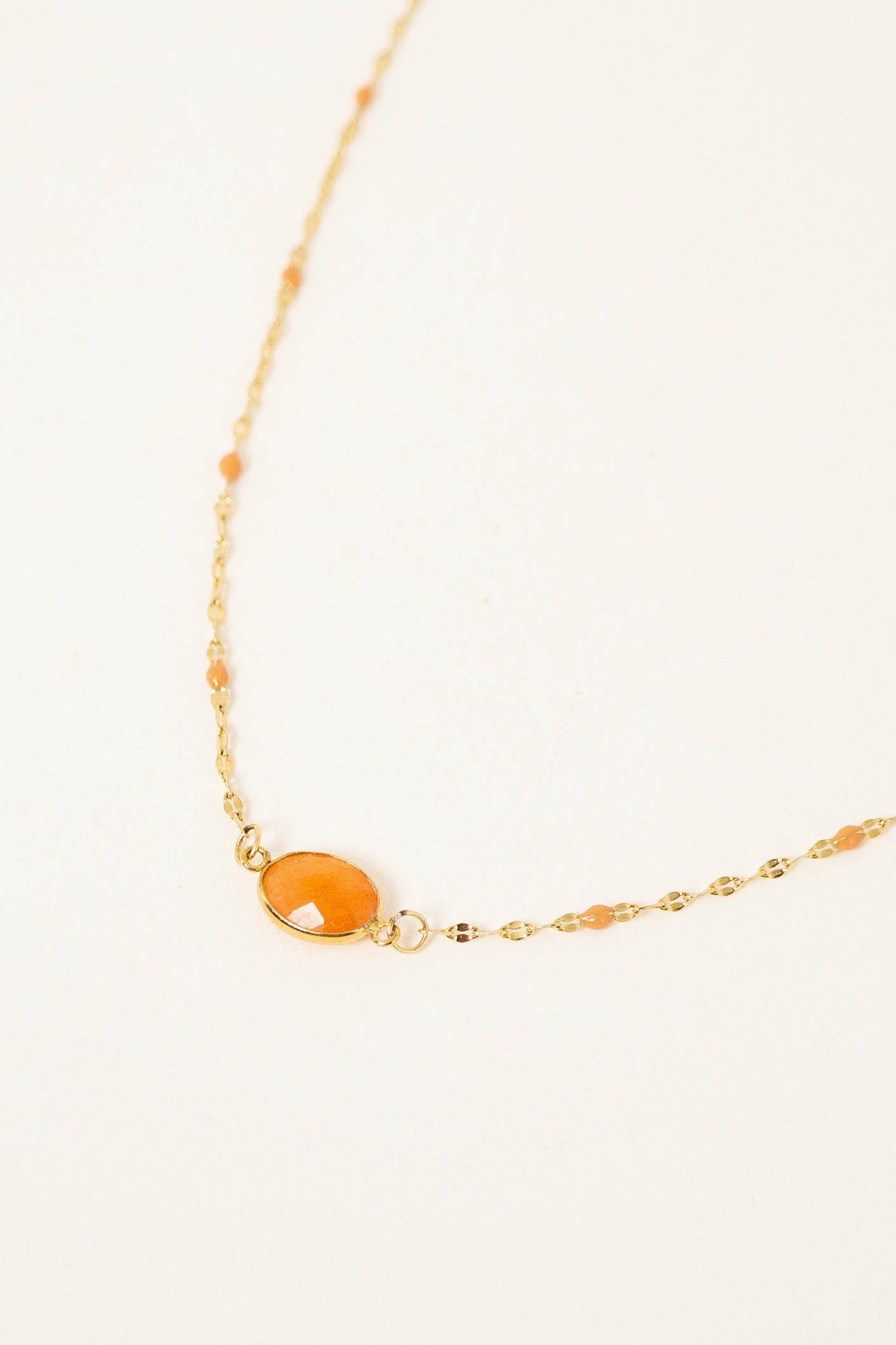collier-noelynn-aventurine-orange-acier-inoxydable