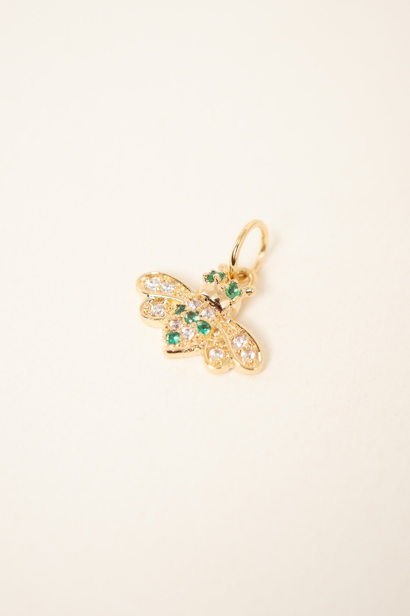 pendentif-bee-vert-plaque-or