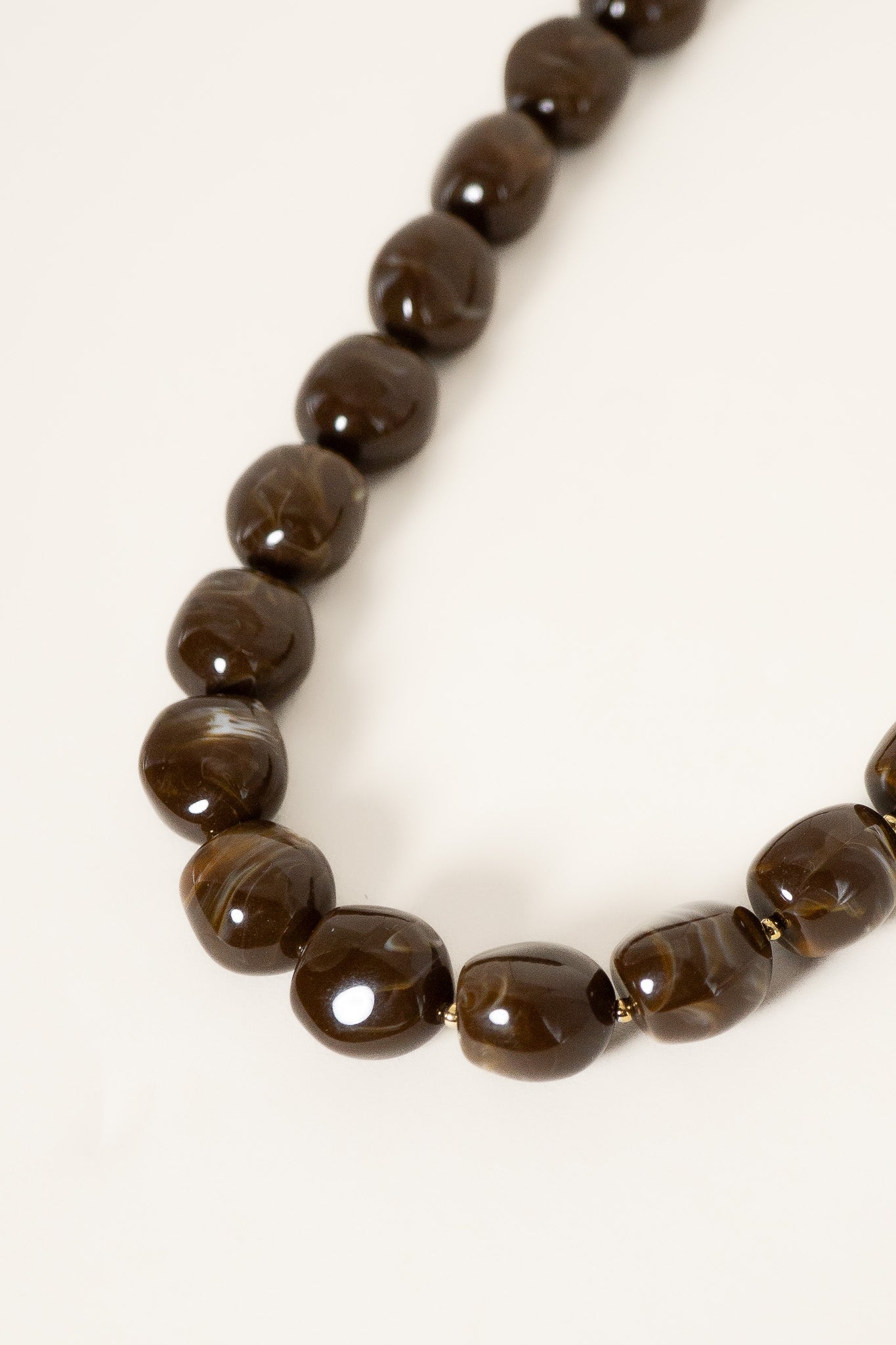 collier-bubble-marron-acier-inoxydable