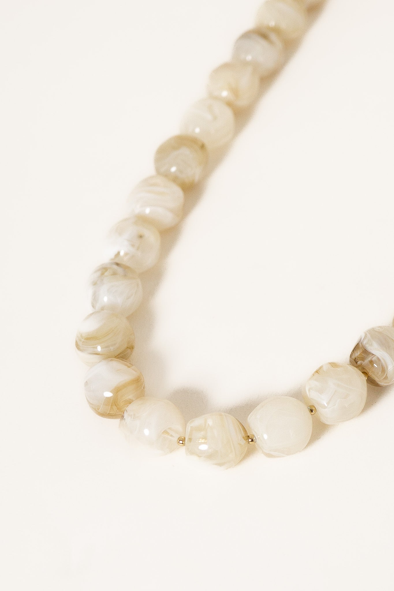 collier-bubble-beige-acier-inoxydable