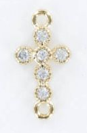 Bracelet cordon cross - Plaqué or (avec cordon)