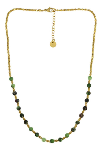 Collier Sibelle N°2 "Rubis zoisite"