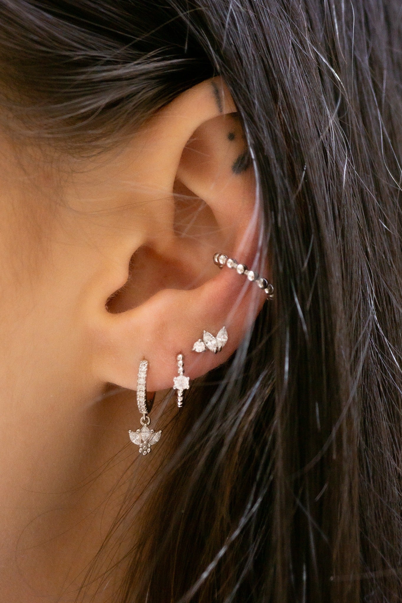 Bague d'oreille Chicago - Argent 925