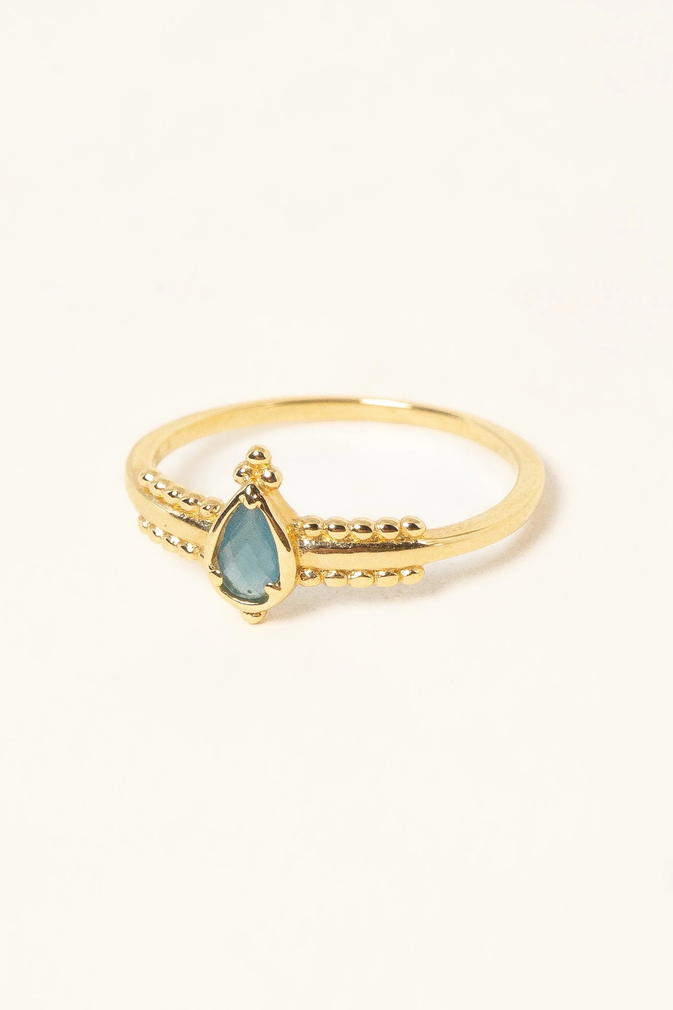 Bague Fiona "Bleu Paon"