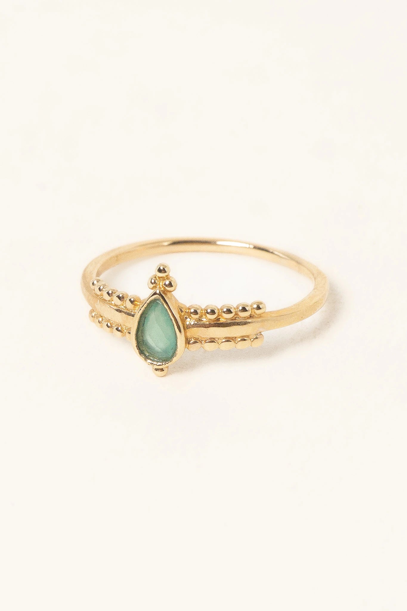 Bague Fiona "Vert laiteux"
