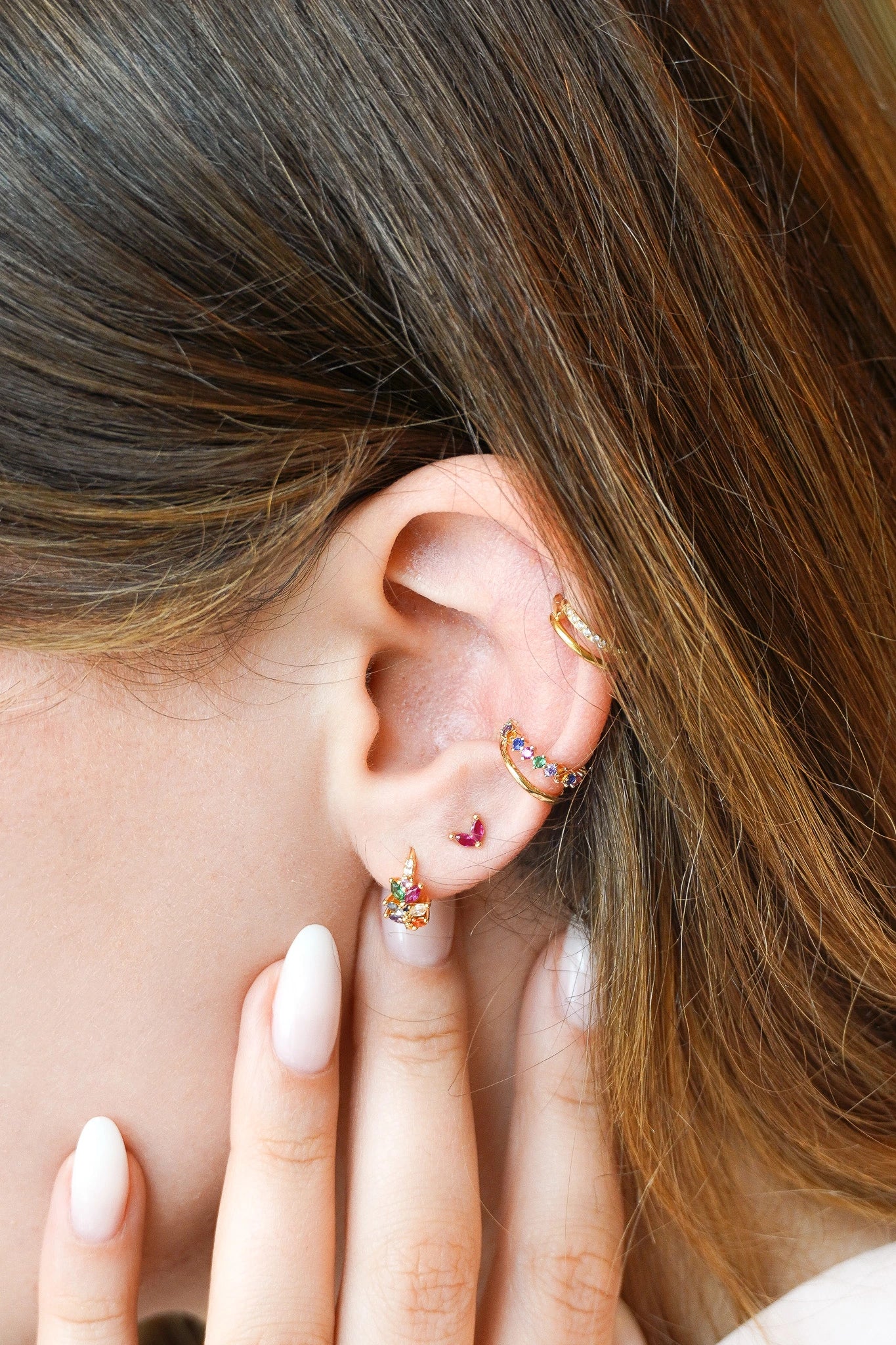 Bague d'oreille Belkis "Multicolore"