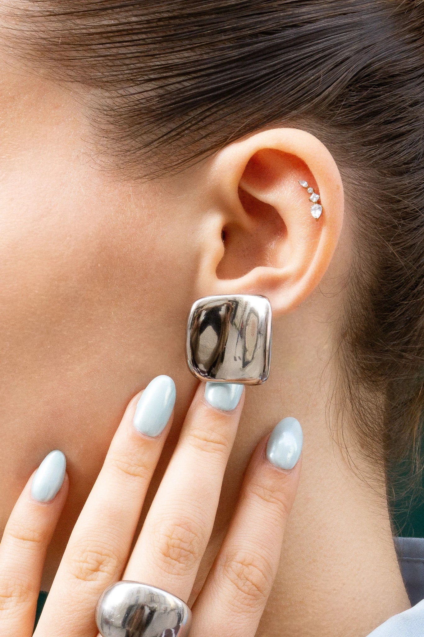 Boucles d'oreilles Meryl N°2 - Argenté