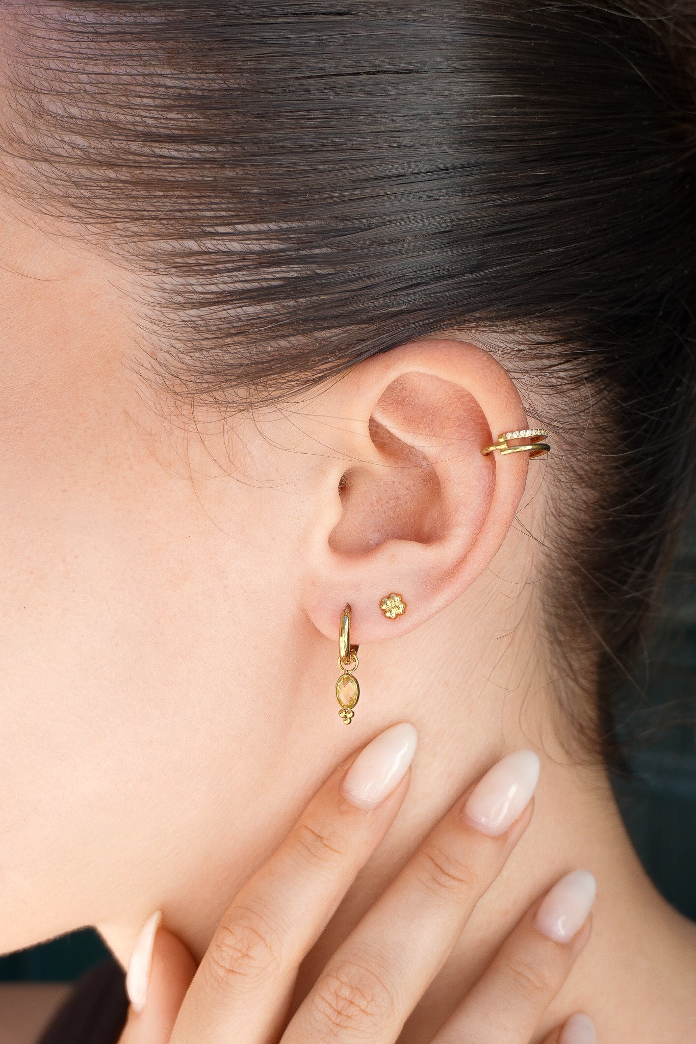 Boucles d'oreilles Noelynn "Cristal"