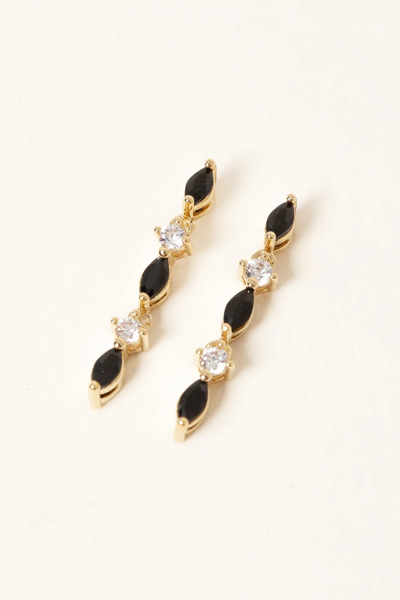 Boucles d'oreilles Princesse "Noir et Blanc"