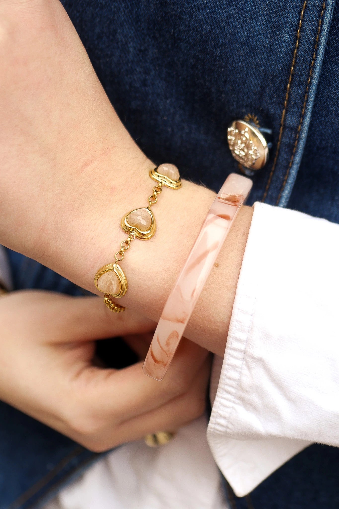 Bracelet Aélis - Rose pâle