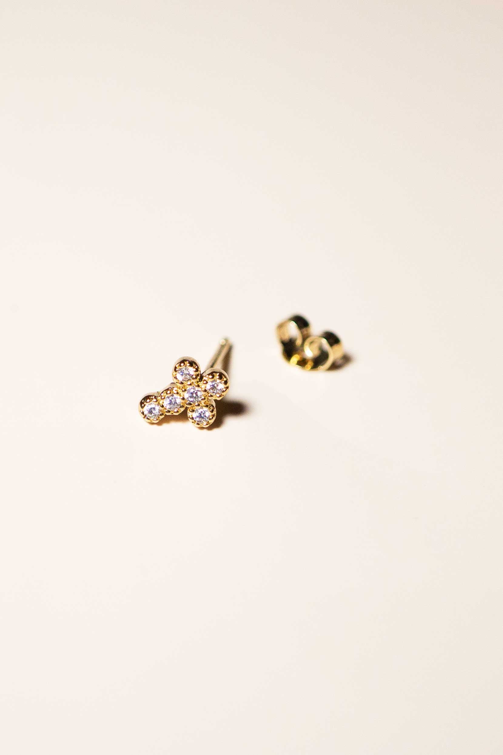 Puce Cross - Plaqué or