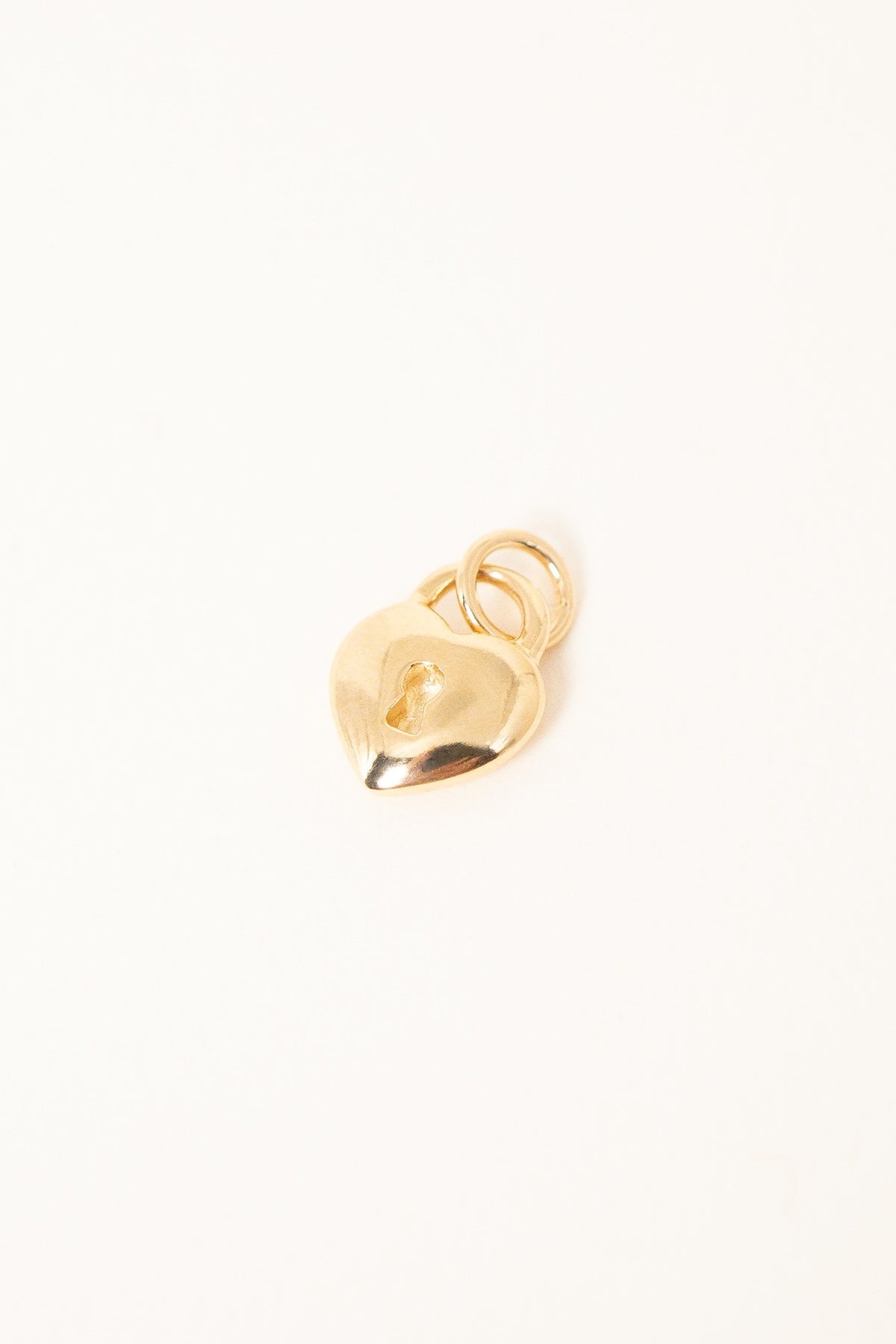 Pendentif Cœur Doré Vintage - Occasion - Bijou Ancien Sans Marque