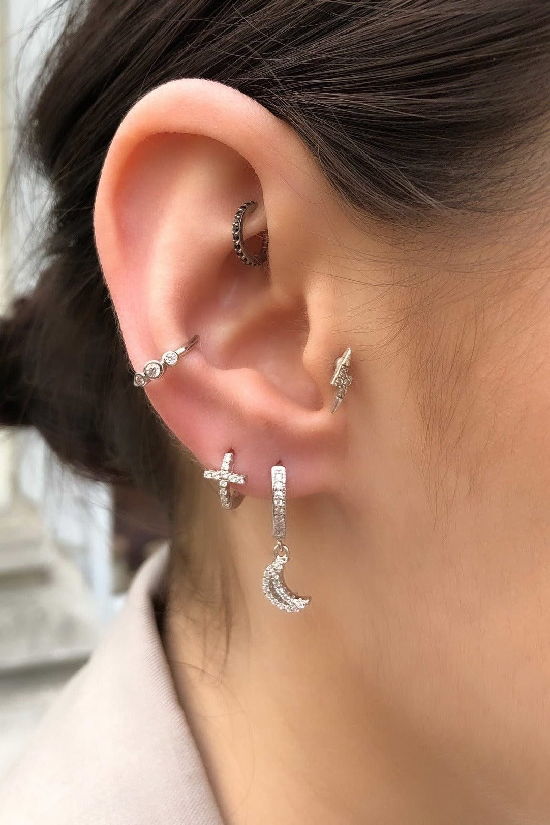 Mini créole Cross - Argent 925