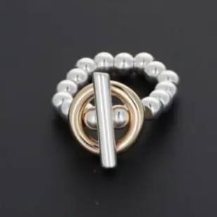 N°1603-BAGUE 1001 bicolore