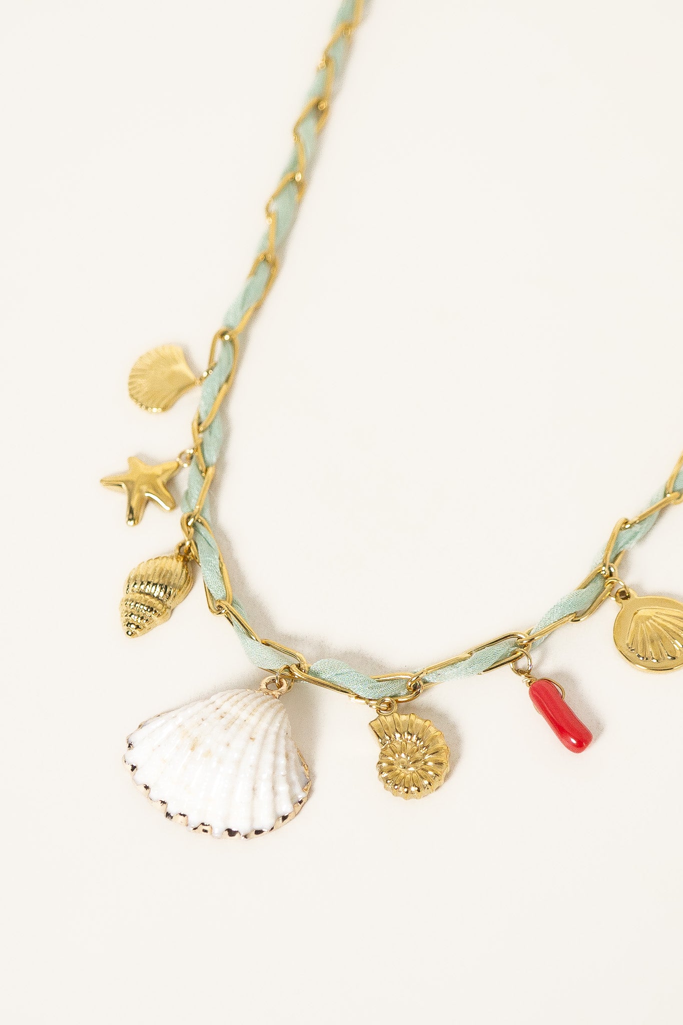 collier-shelly-vert-clair-acier-inoxydable