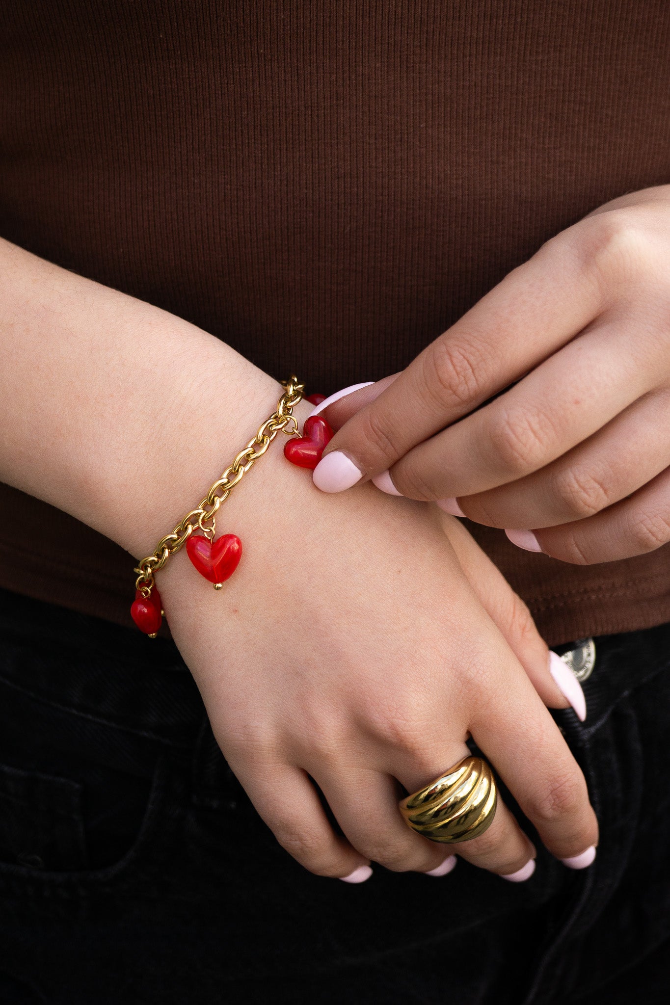 bracelet-sweet-rouge-acier-inoxydable