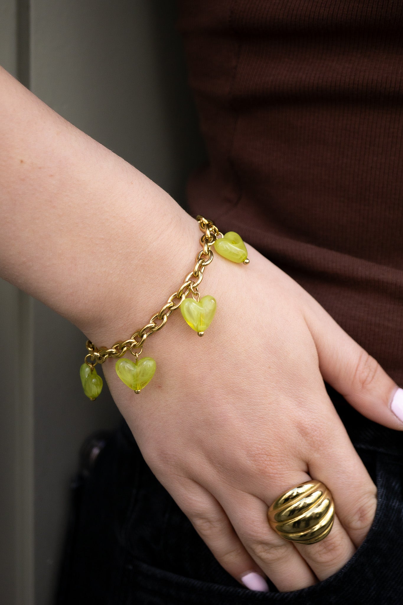 bracelet-sweet-vert-clair-acier-inoxydable