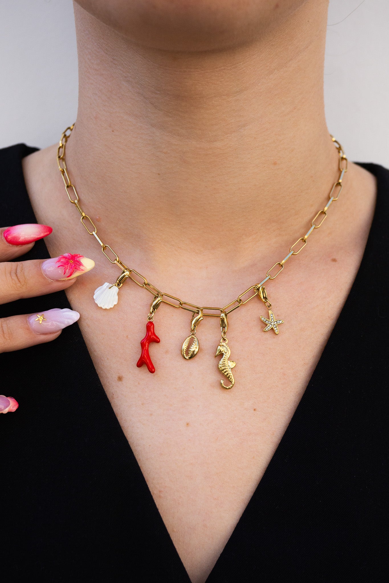 collier-charms-acier-inoxydable