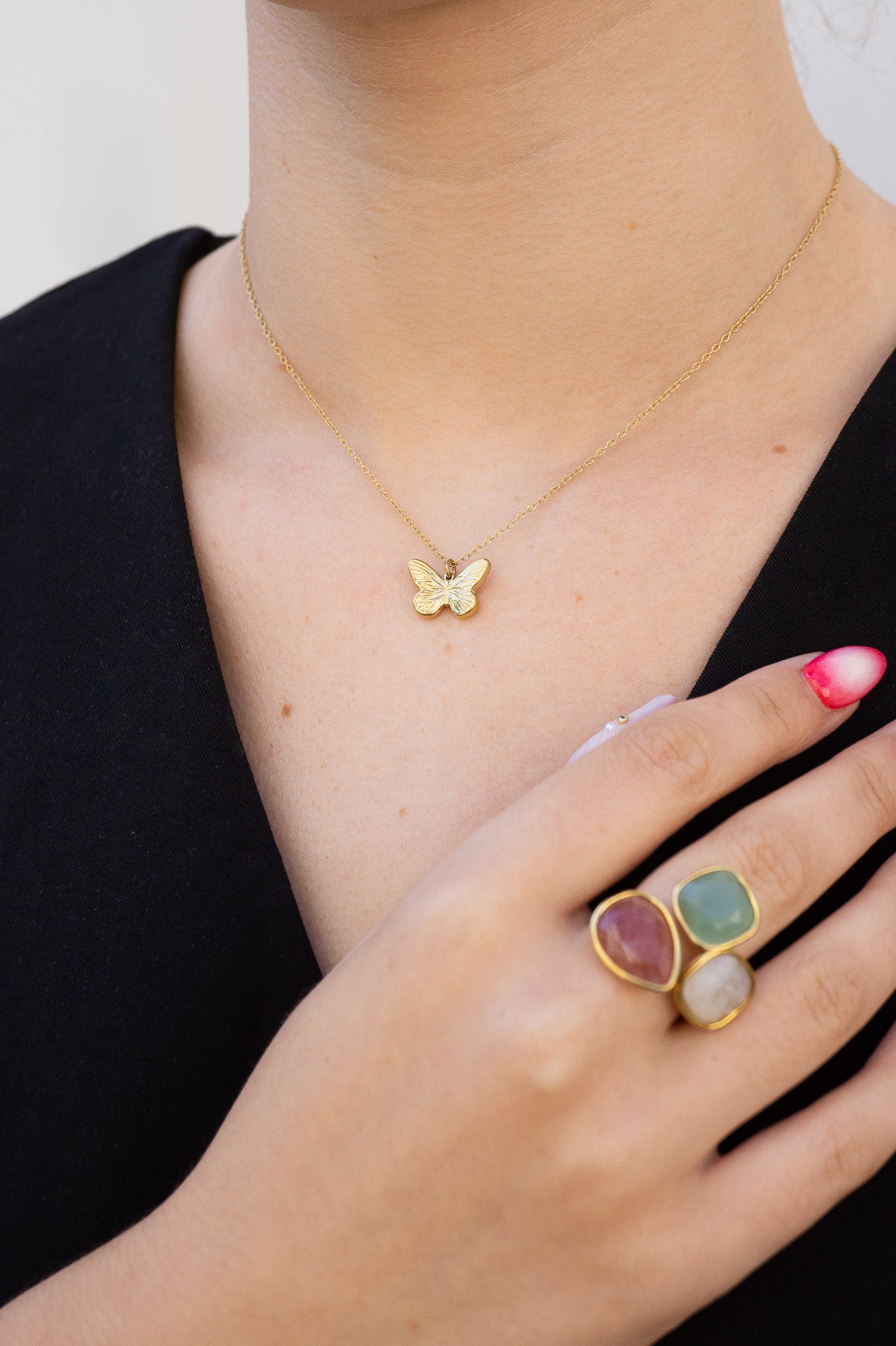 collier-butterfly-acier-inoxydable