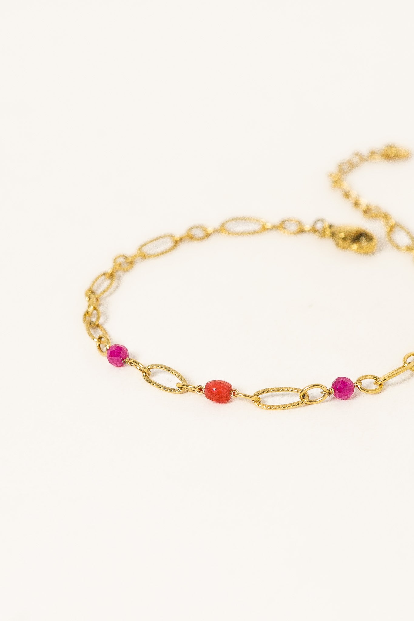 bracelet-romeo-fuschia-acier-inoxydable
