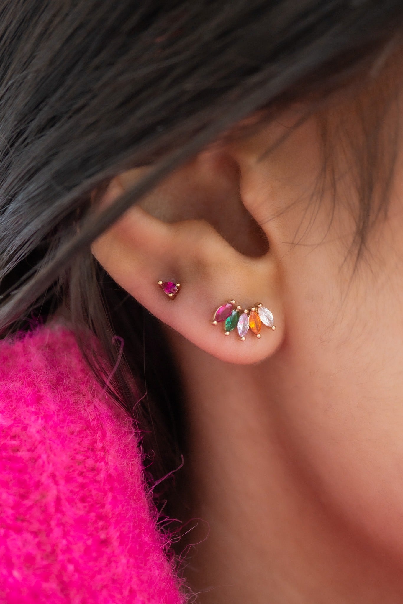 puce-boucle-oreille-plaque-or-multicolore-angel