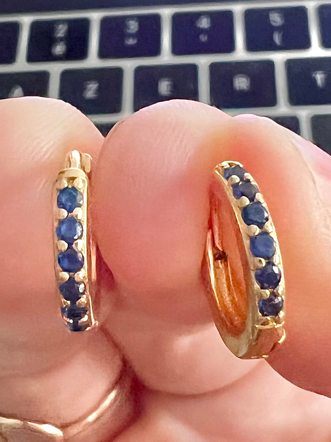 Mini créole Isee bleu 12mm