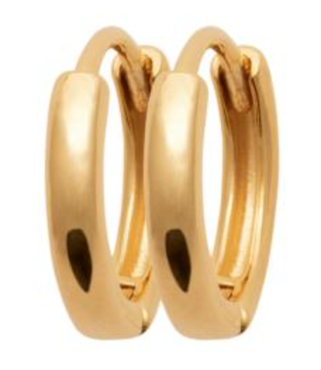 Mini créole Basic 12mm - Plaqué or