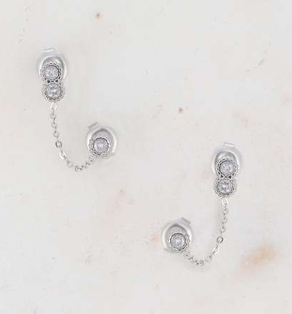 Puce Janelle "Double" - Argenté