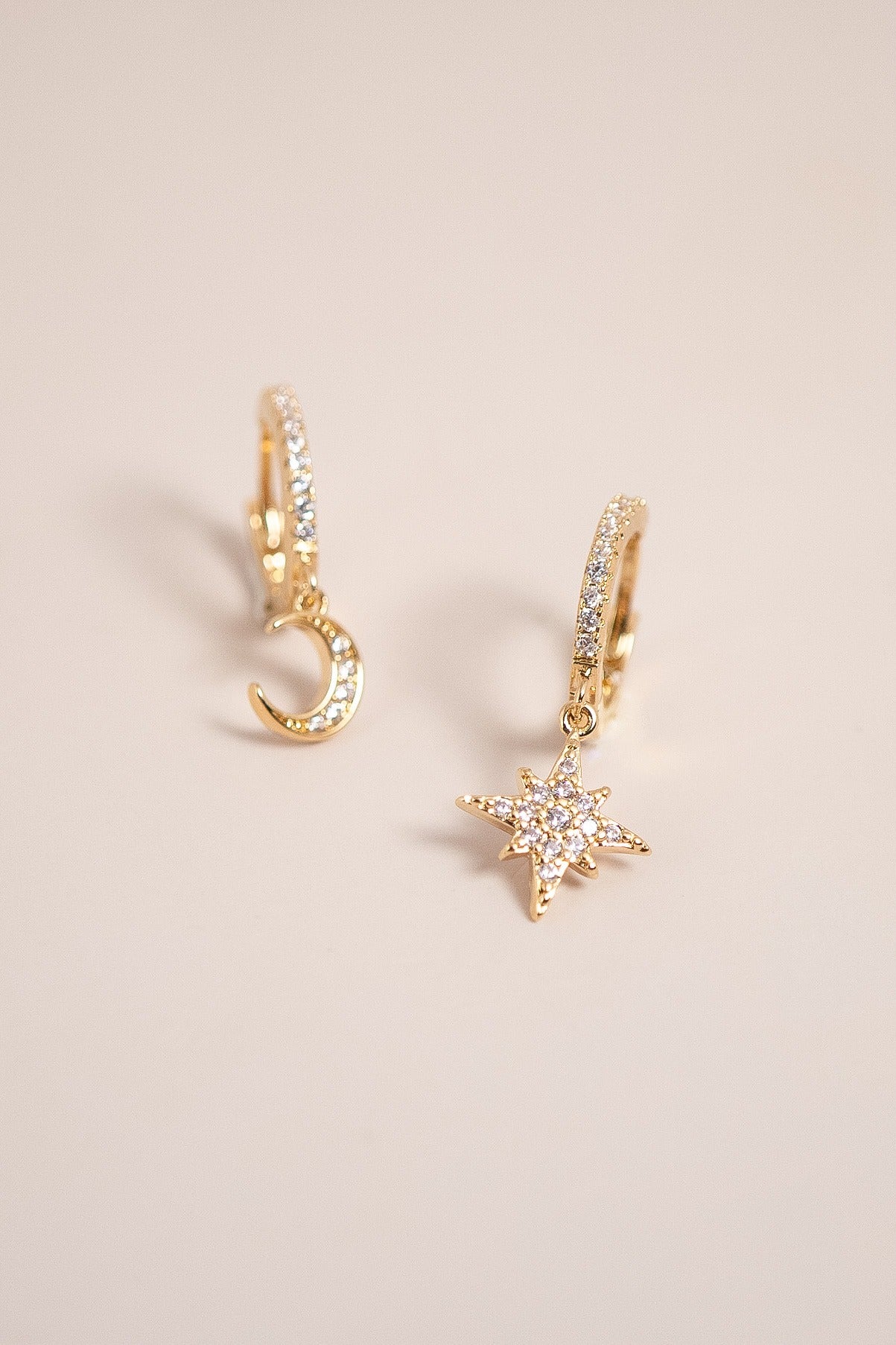 Mini créole Tal blanc "Étoile" - Plaqué or