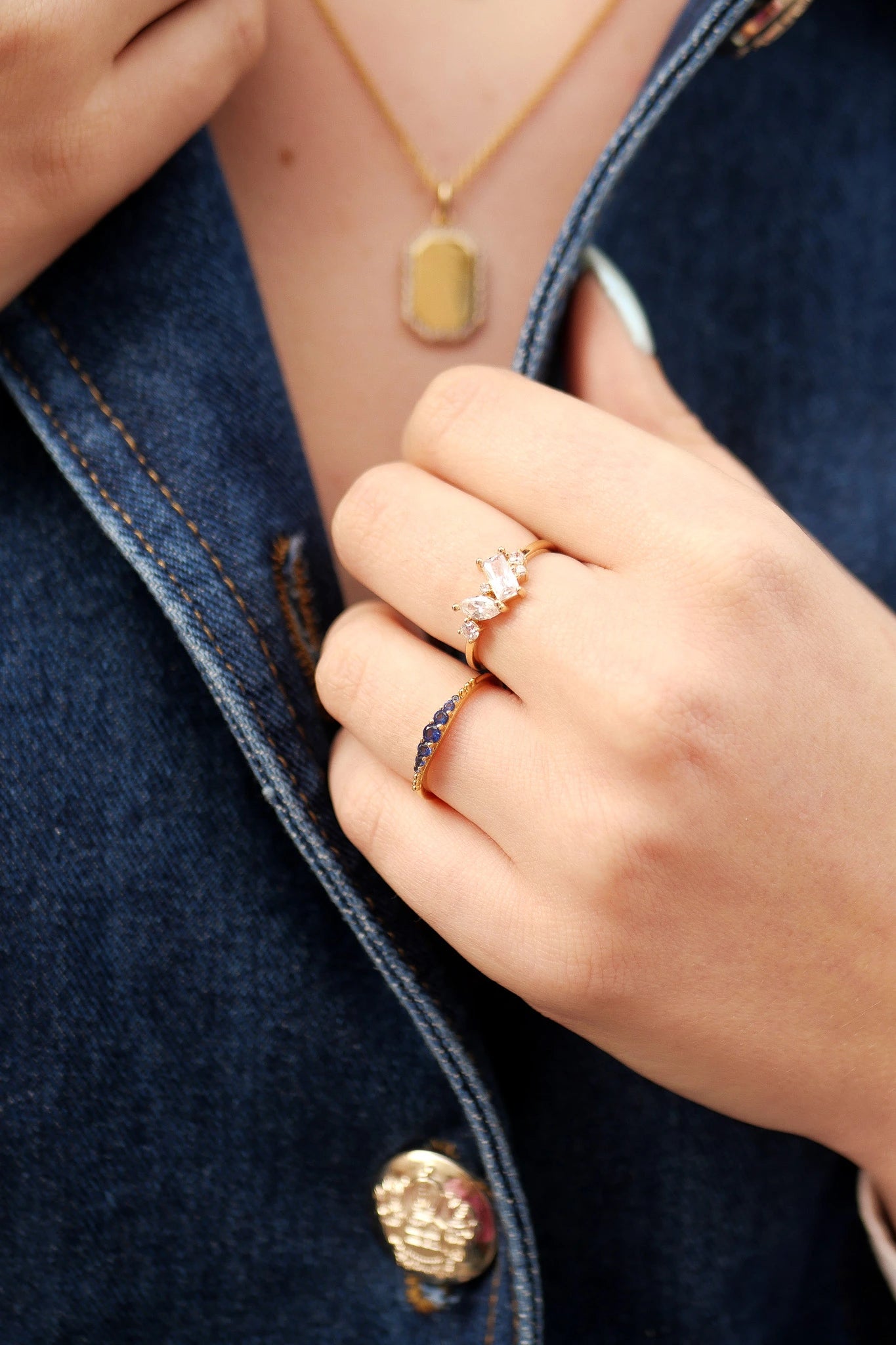 Bague Jolia "Bleu nuit"