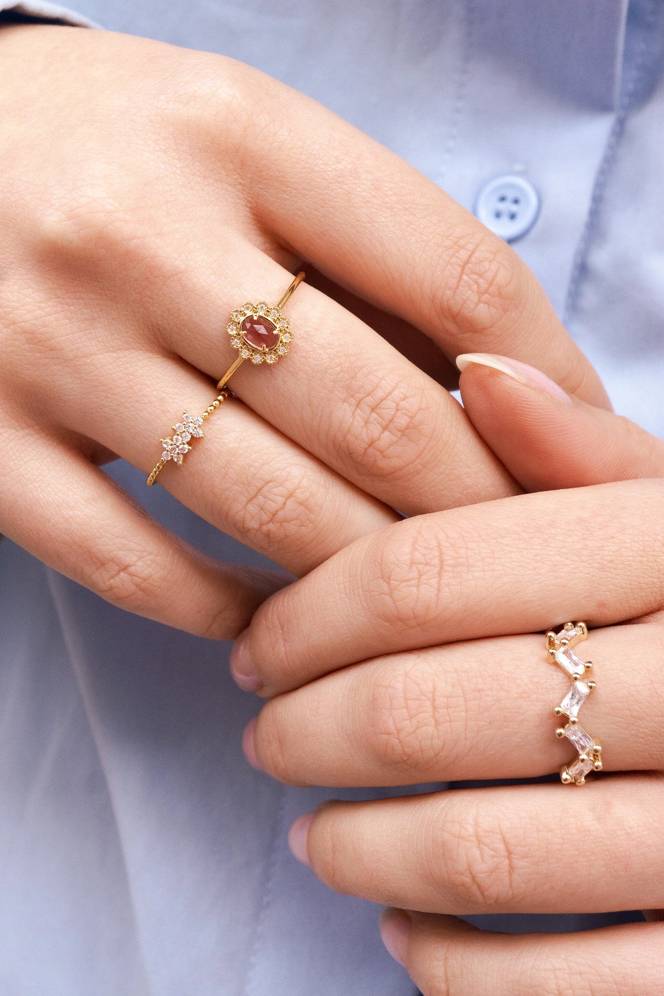 Bague Marguerite "Rose"