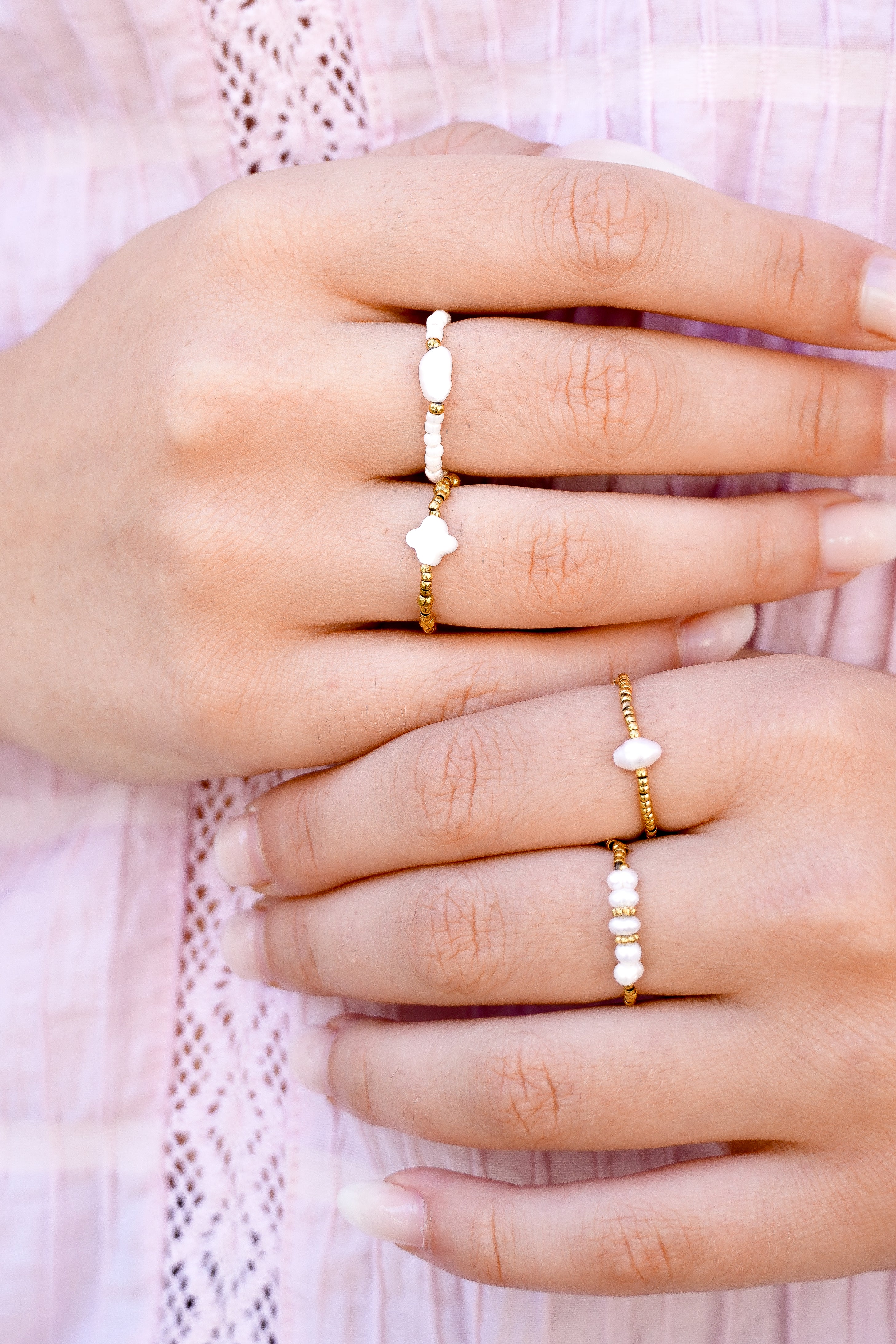 Bague Miyuki "Blanche"
