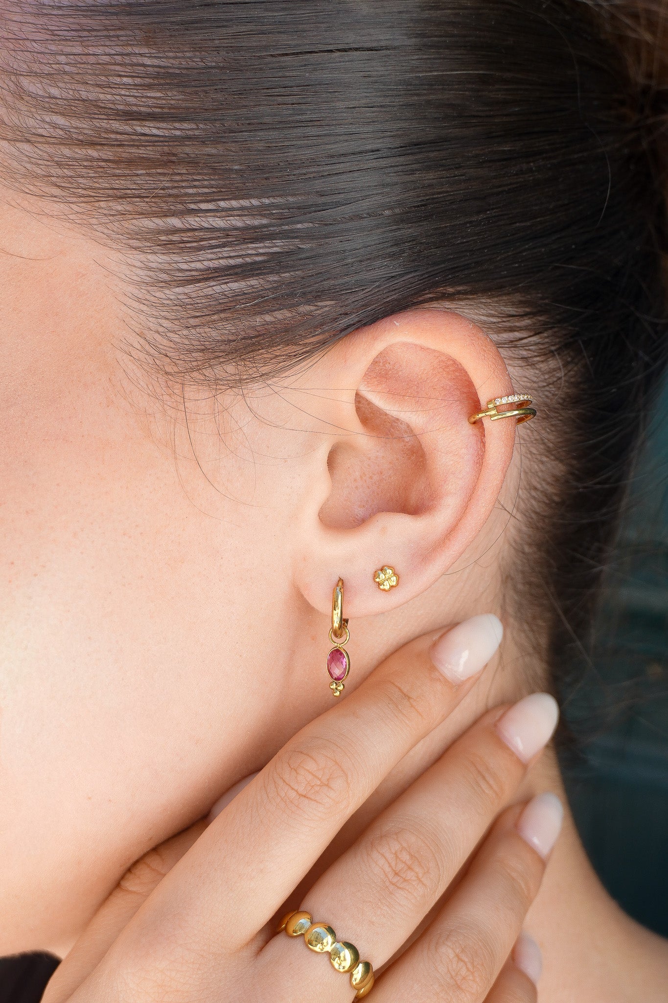 Boucles d'oreilles Noelynn "Cristal"
