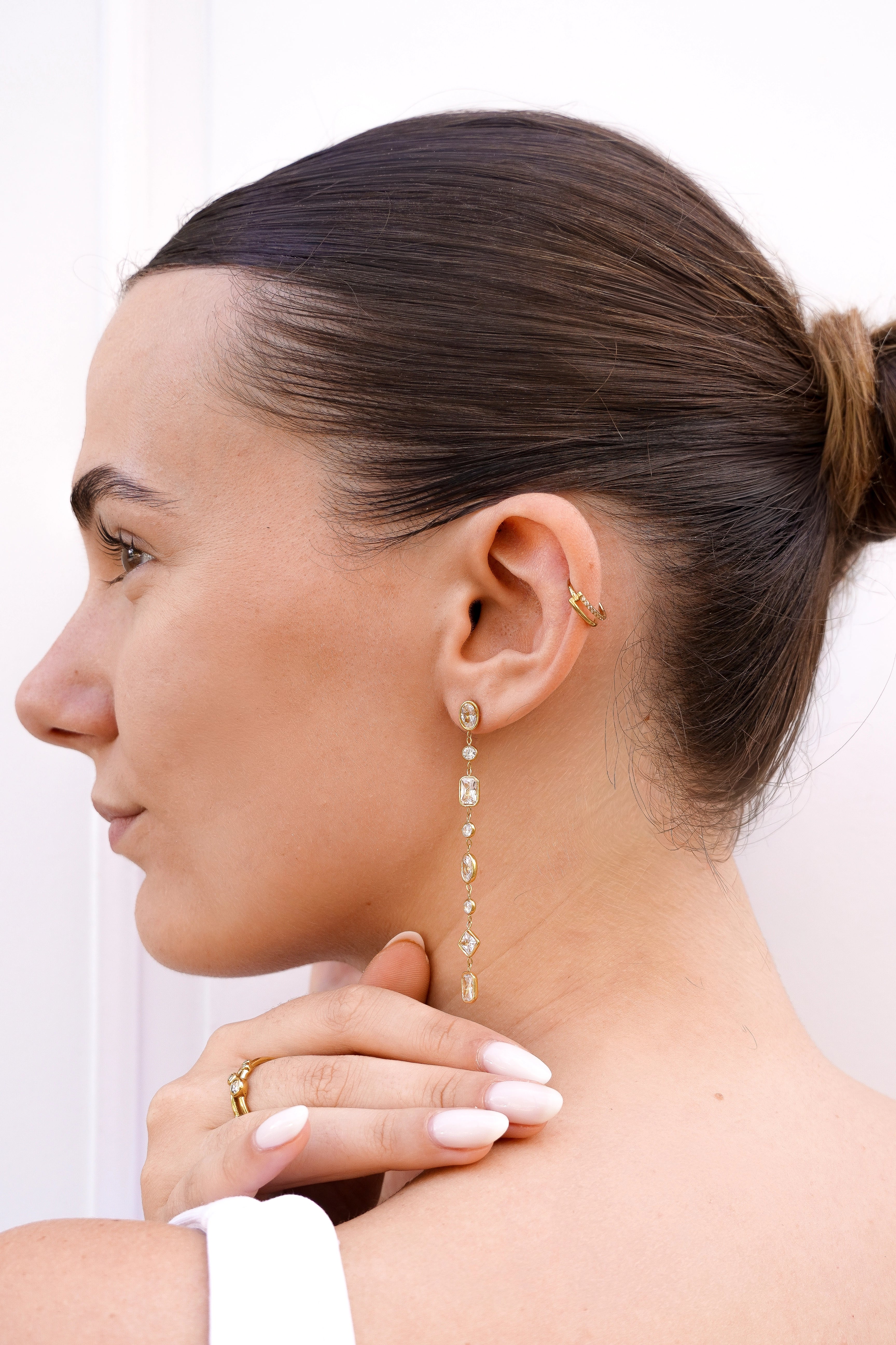 Boucles d'oreilles Safran "Blanc"