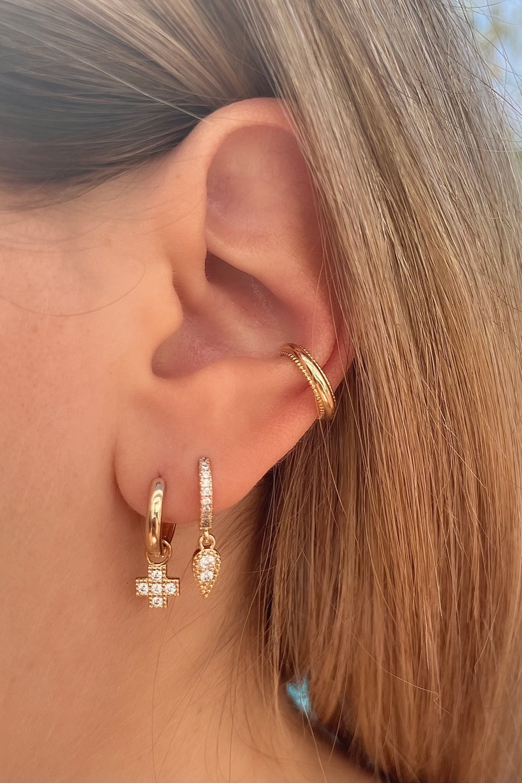 Mini créole Faith - Plaqué or